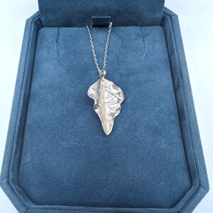 Handmade Silver Leaf Necklace